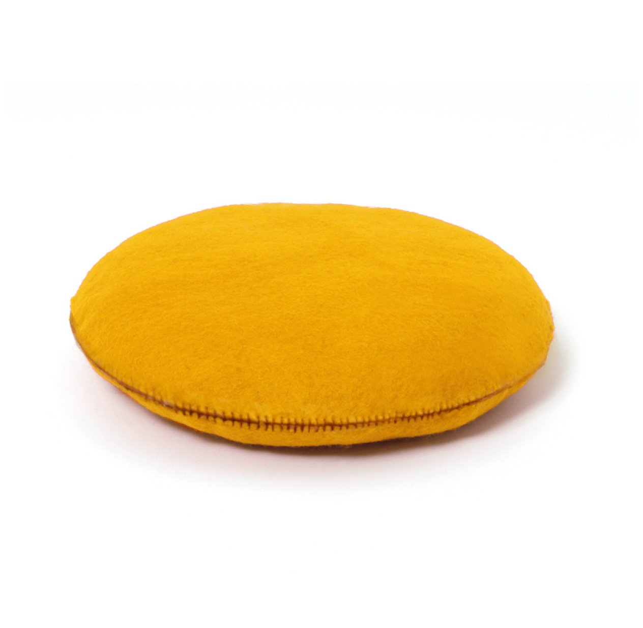 Coussin Smarties en feutre - jaune pépite